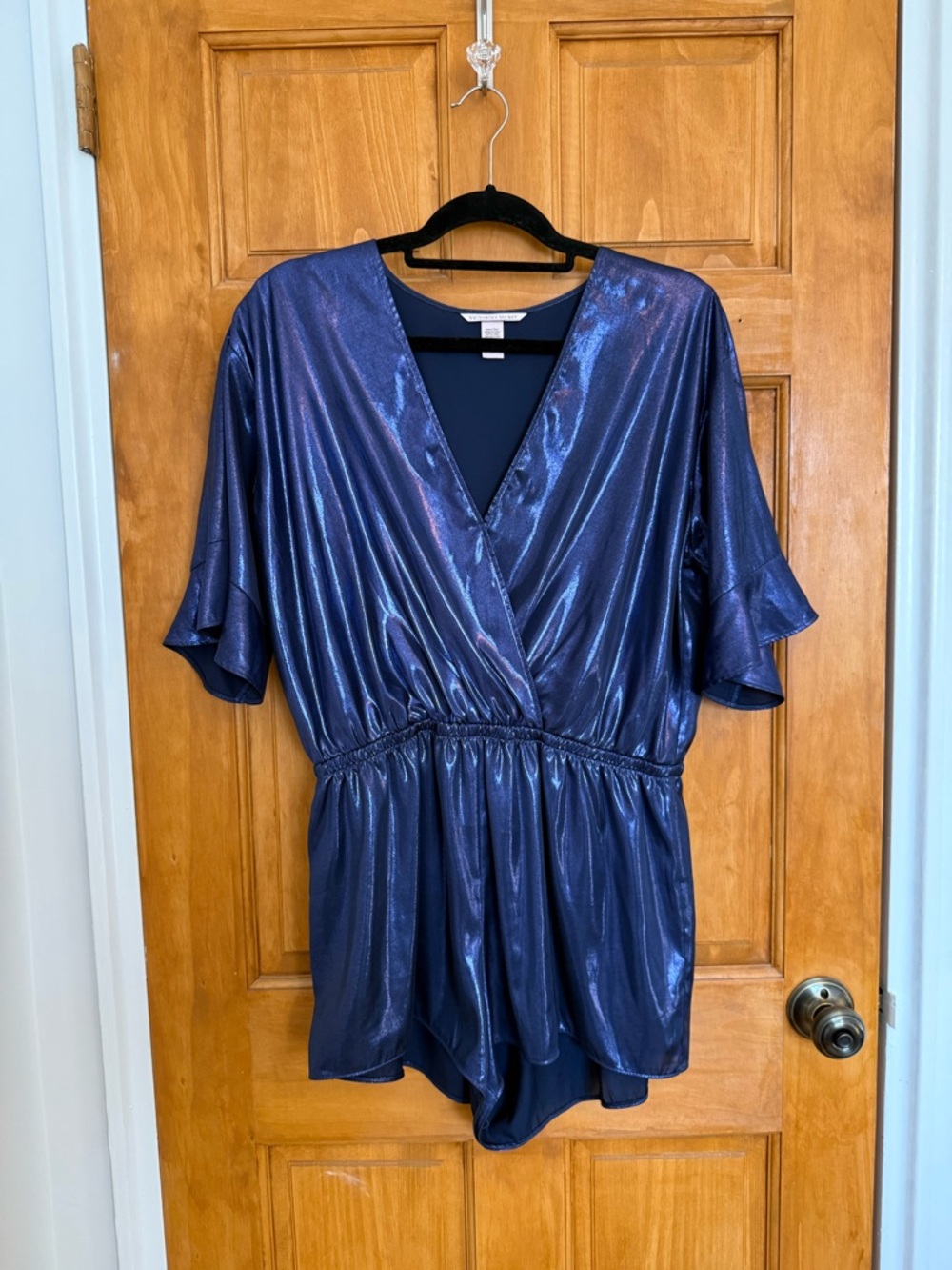 Victoria's Secret Navy Blue Metallic Romper